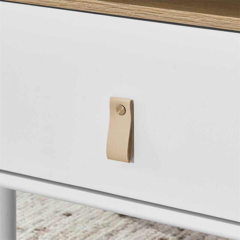 Single Drawer Bedside Table, Modern Wooden Style Bedside Table