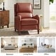 preview thumbnail 7 of 12, HULALA HOME Brigida Cigar Genuine Leather Manual Recliner with Nailhead Trim