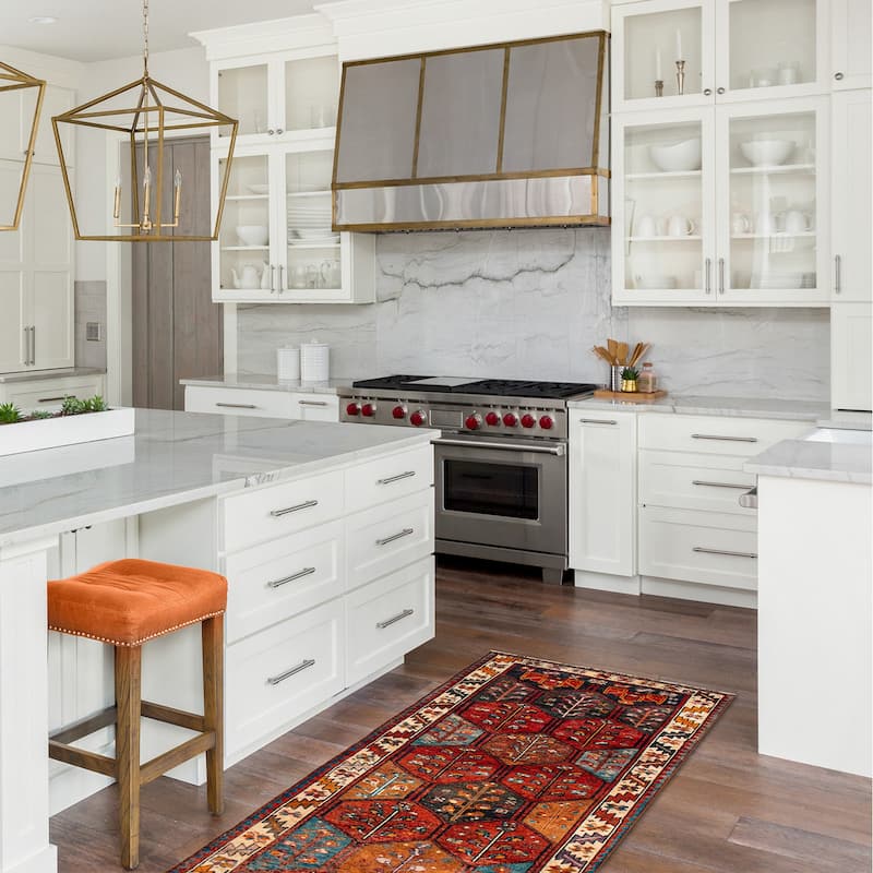ECARPETGALLERY Hand-knotted Melis Vintage Red Wool Rug - 4'5 x 11'11