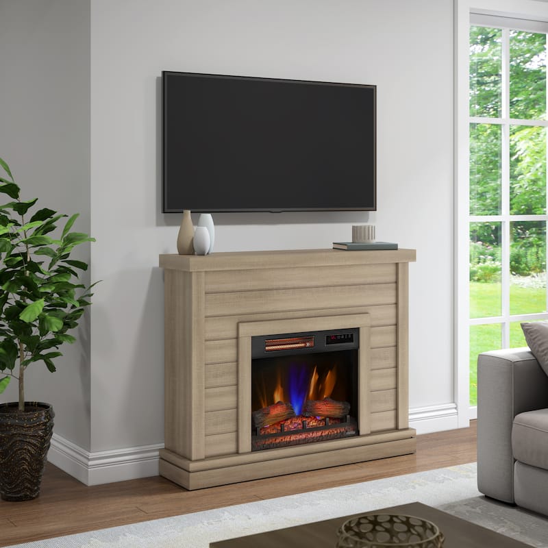 duraflame® Shiplap Wall Mantel Electric Fireplace - Calvin Brown