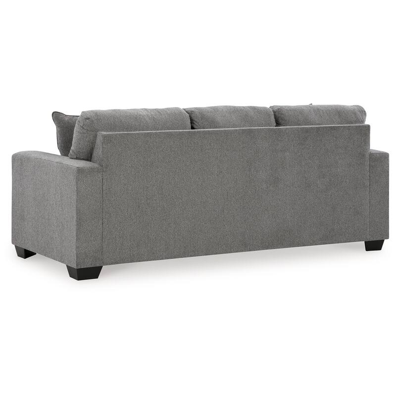 Gavin Sofa, Gray Polyester, Soft Cushions, 2 Accent Pillows, 85 Inch