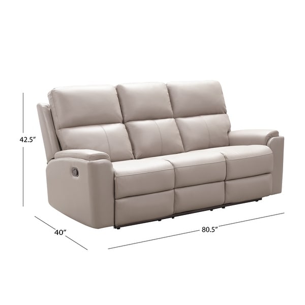 Abbyson Jackson Top Grain Leather Manual Reclining Sofa Set