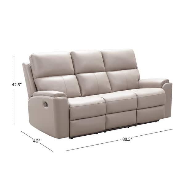 Abbyson Jackson Top Grain Leather Manual Reclining Sofa Set Bed Bath