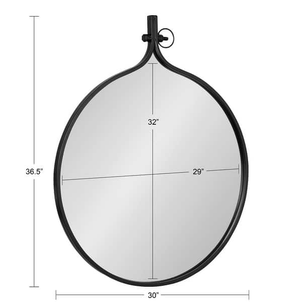 dimension image slide 8 of 11, Kate and Laurel Yitro Round Wall Mirror