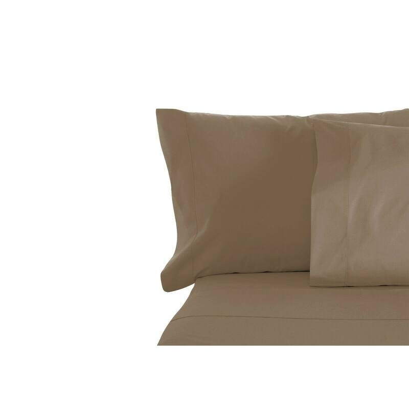6 Piece 1800 Series Extra Soft 4 Pillowcases Sheet Deep Pocket Cool - Taupe - Queen