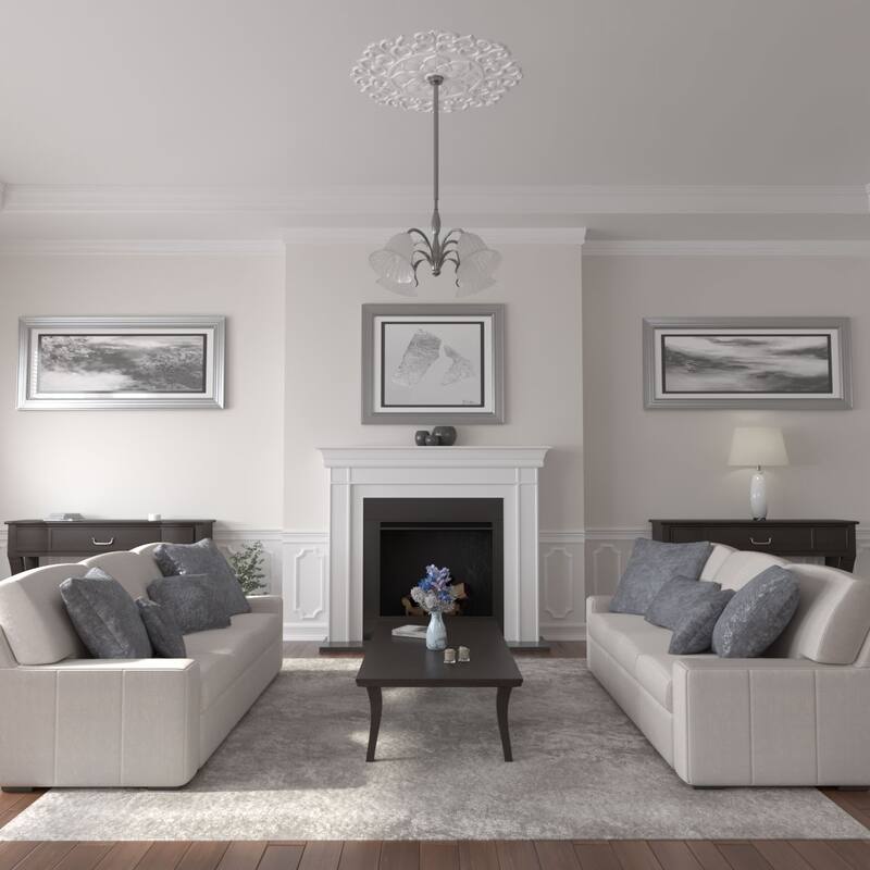 48 1/4"OD x 1 1/8"P Melissa Ceiling Medallion - 48 1/4"OD x 1 1/8"P