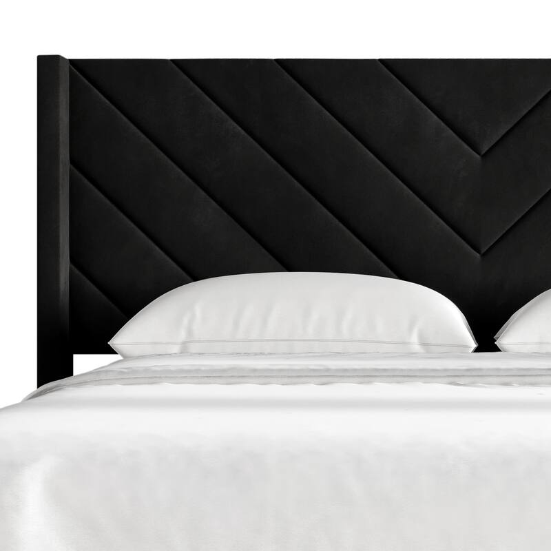 CraftPorch Shabby Chic Velvet Upholstered Bed