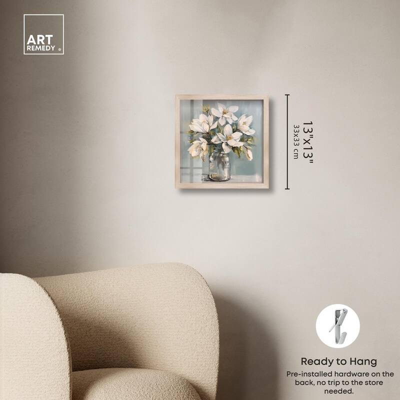 Prismatic Floral and Jar Shadowbox by Art Remedy