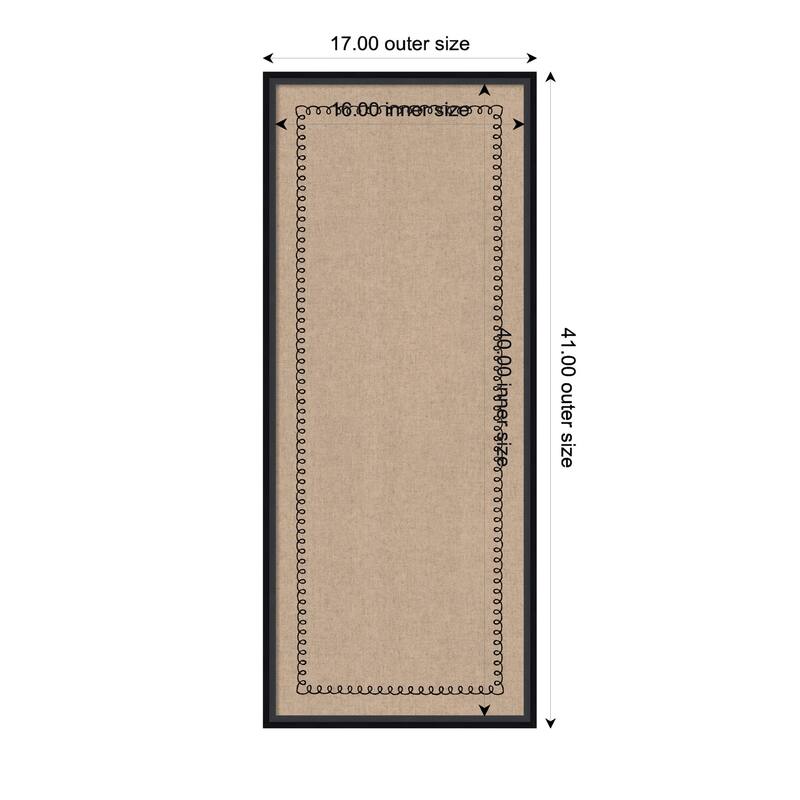 Kate and Laurel Pinboard Black Scallop Print