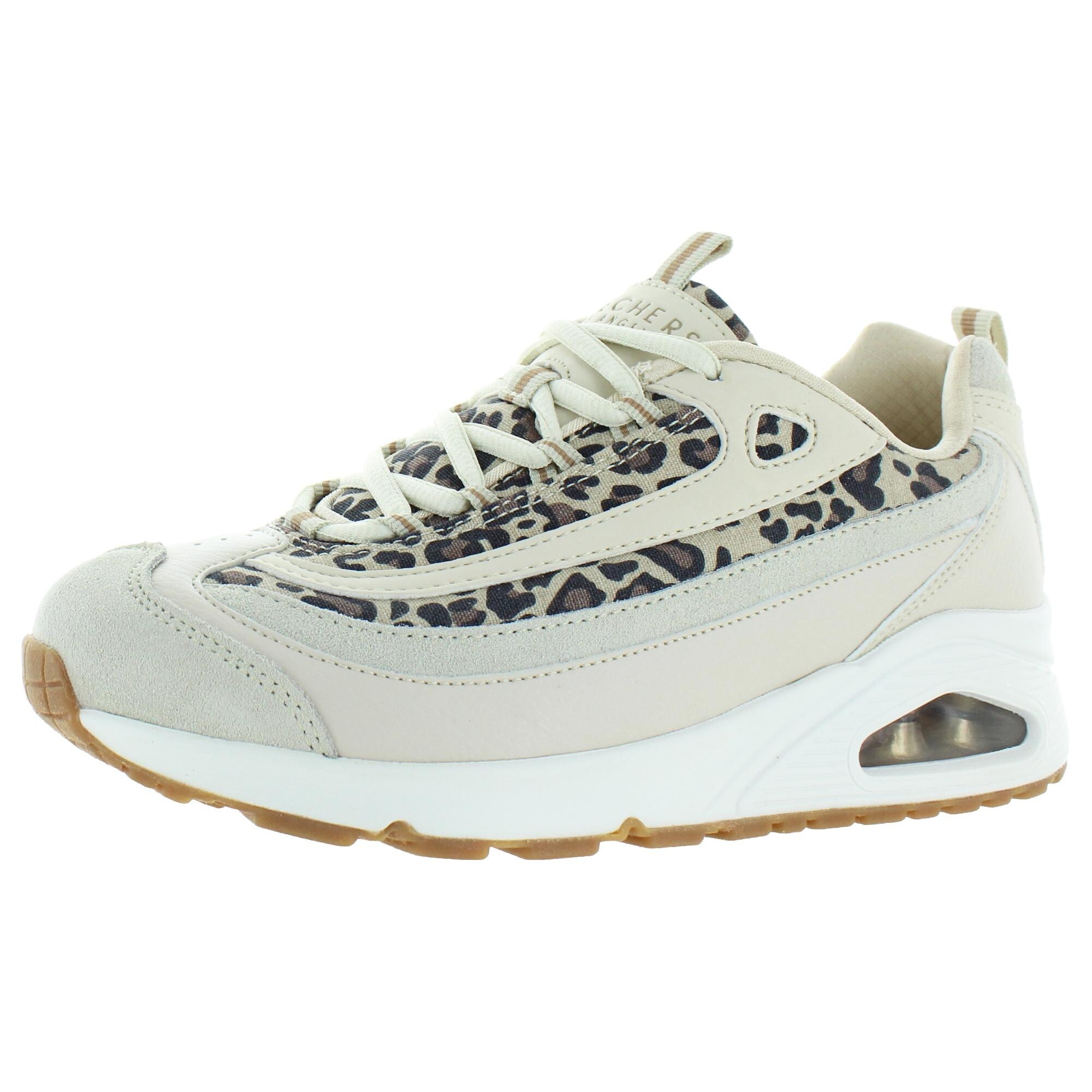 Shop Skechers Womens Uno Wild Streets Athletic Shoes Fashion Sport White Leopard Overstock 30675080