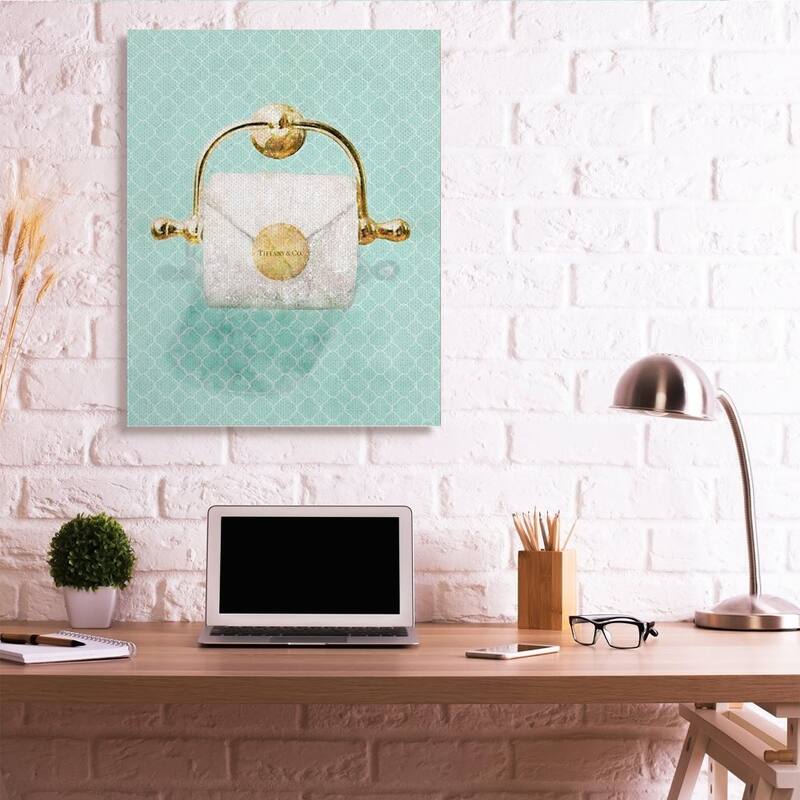 Stupell Fashion Toilet Paper Roll Iconic Blue Designer Glam Canvas Wall Art Design By Ziwei Li