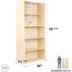 preview thumbnail 3 of 3, RRI Goods 5-Shelf Classic Bookcase, Wooden Wall Bookshelf Organizer for Books, Toys, Office, and Kids Supplies, Natural