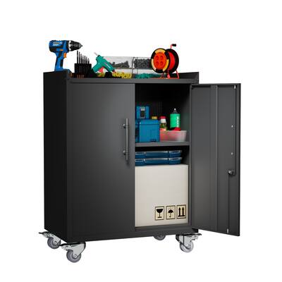 Versatile Lockable Garage Cabinet with Wheels for Efficient Storage
