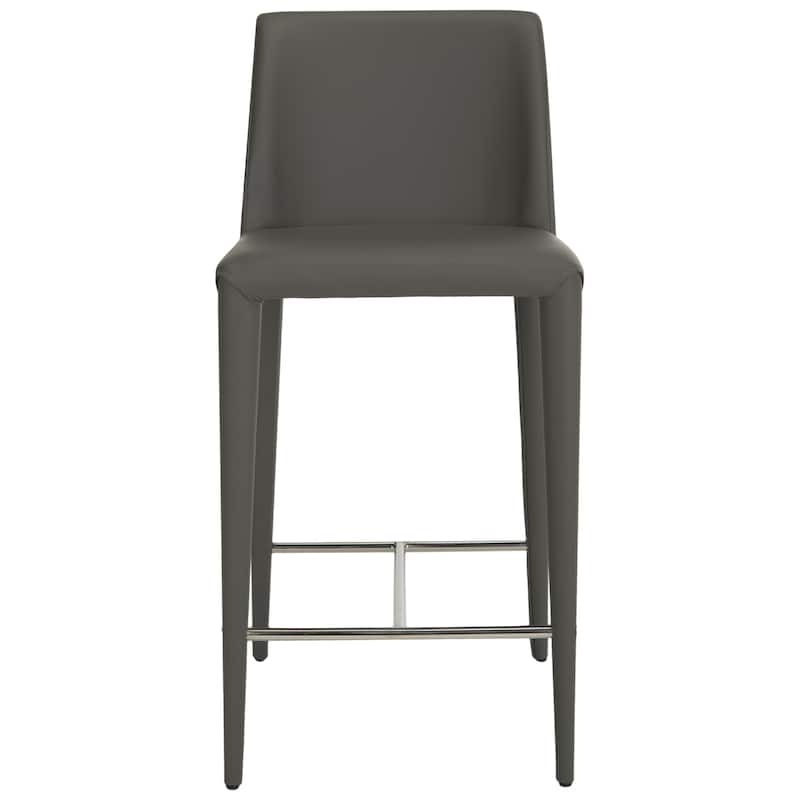 SAFAVIEH Merry Mid-Century 26-inch Black Counter Stool (Set of 2) - 22.6" x 17.4" x 36.2" - 23Wx17Dx36H