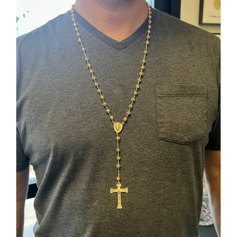 Roberto Martinez Gold or Platinum Plated Nazareth Rosary Necklace