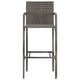 preview thumbnail 48 of 46, vidaXL 5 Piece Patio Bar Set Gray Solid Wood Acacia and Poly Rattan - 23.6" x 23.6" x 41.3"