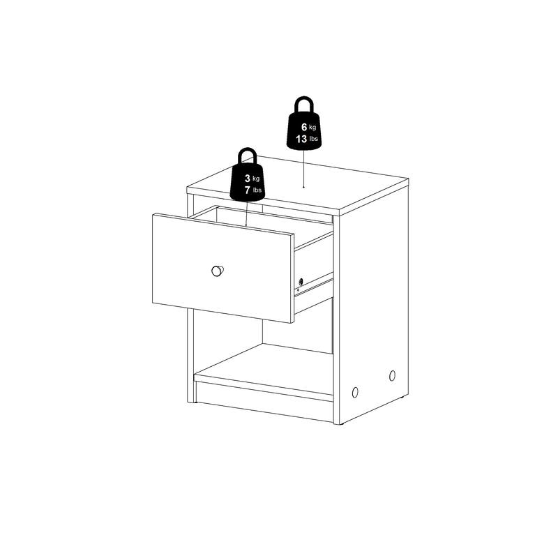 Porch & Den Portland 1 Drawer Nightstand - Set of 2
