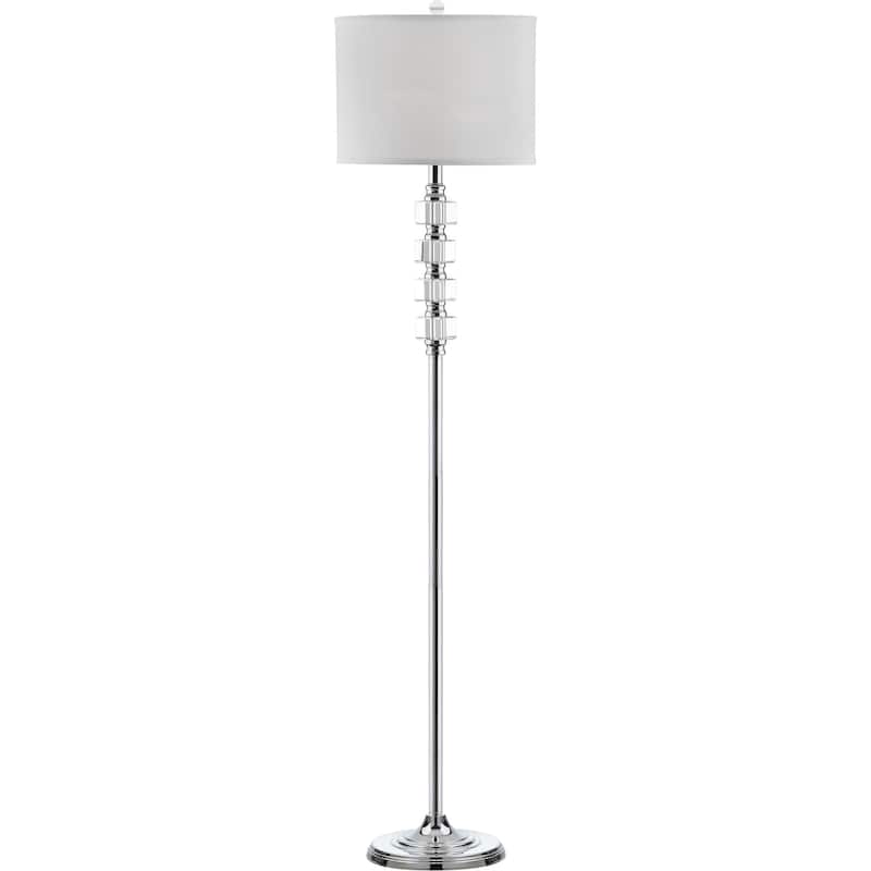 SAFAVIEH Lighting Shannan 60-inch Crystal Street Floor Lamp - 14"x14"x60" - Clear/Chrome - 14Wx14Dx60H