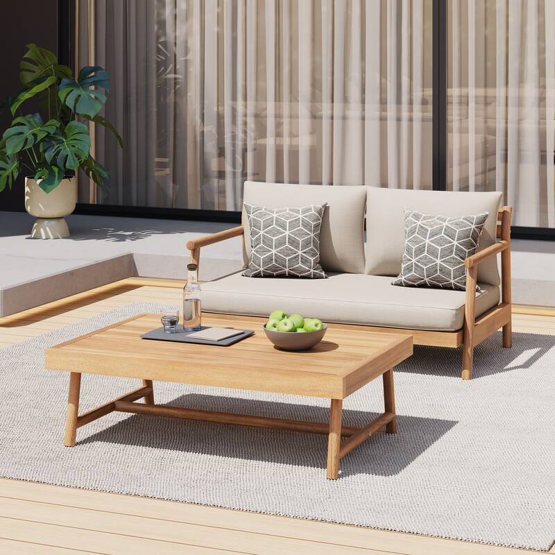 Christopher Knight Home - Delano Outdoor Acacia Wood Patio Set