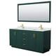 Option Green, Gold Trim, White Carrara Marble Top