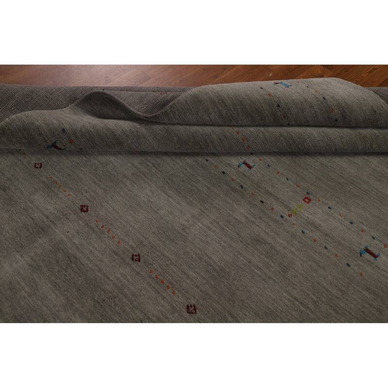 Gabbeh Tribal Area Rug Handmade Wool Carpet - 5'8" x 7'11"