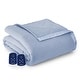 preview thumbnail 11 of 16, Shavel Micro Flannel® Quilted Electric Heated Blanket Full - Wedgewood