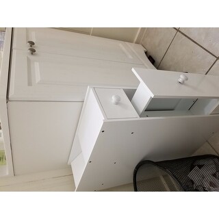 Shop Costway Narrow Wood Floor Bathroom Storage Cabinet