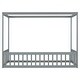 preview thumbnail 8 of 31, American Design Wooden Canopy Twin Size Floor Bed with Fence and Guardrails