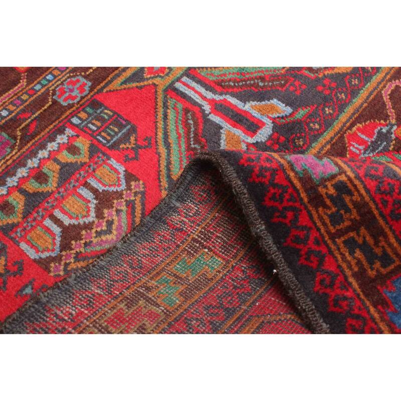 ECARPETGALLERY Hand-knotted Teimani Red Wool Rug - 2'9 x 4'7