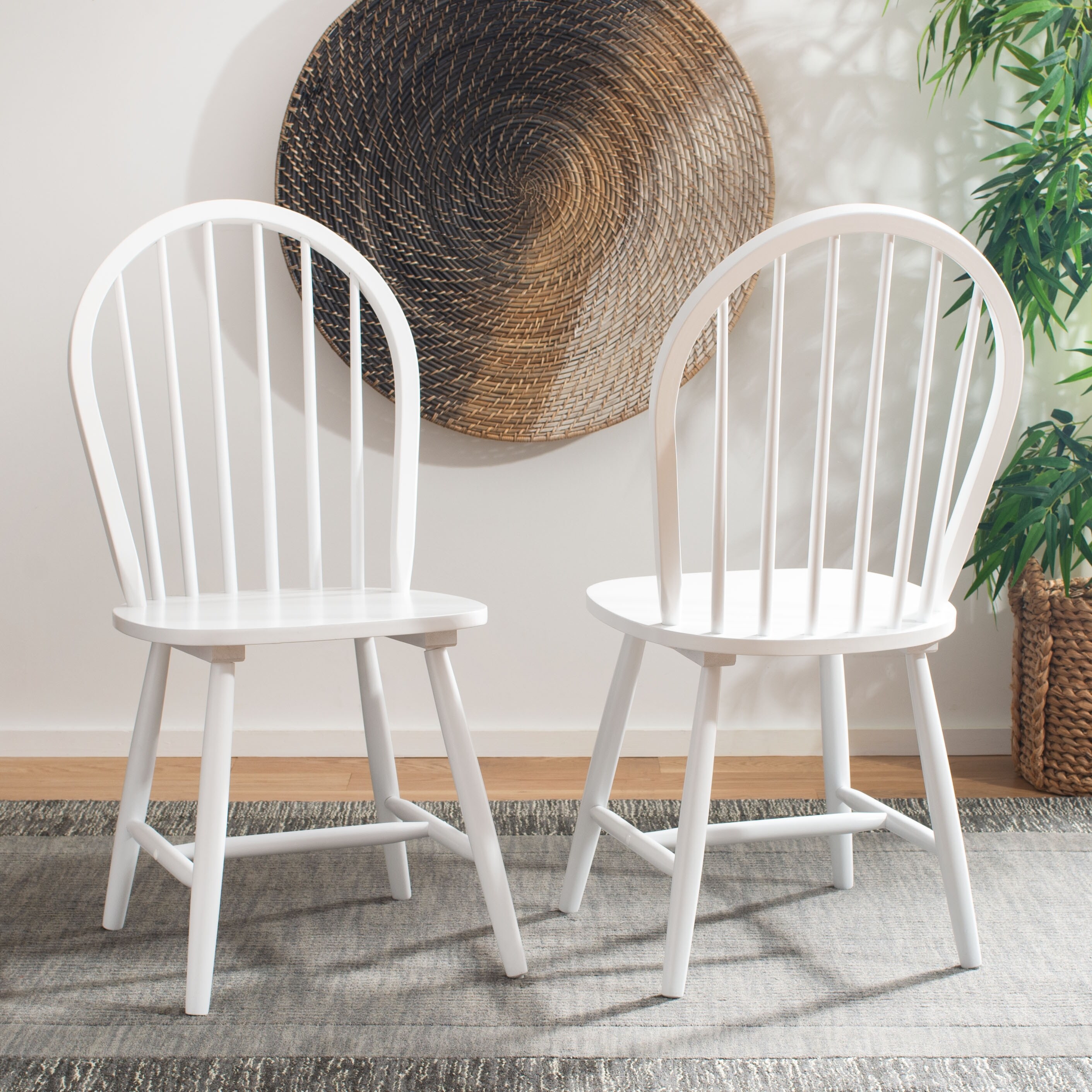 White oval shop back dining chair