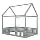 preview thumbnail 23 of 33, Wood House Bed with Fence and Door