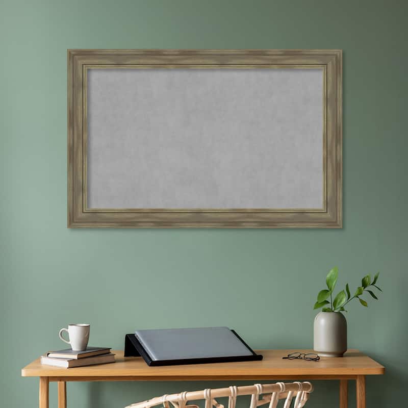 Amanti Art Alexandria Greywash Framed Magnetic Board