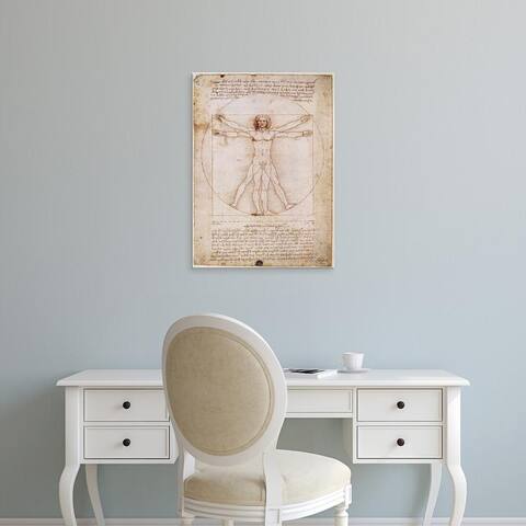 Easy Art Prints Leonardo da Vinci's 'Vitruvian Man' Premium Canvas Art