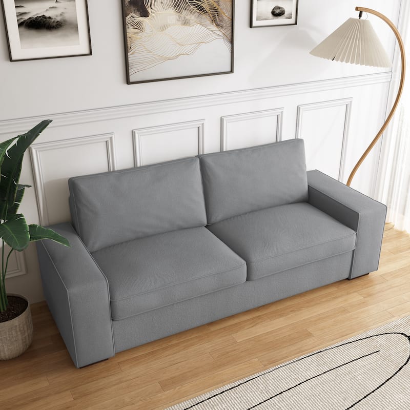80.1" Wide Linen Corduroy Loveseat Living Room Sofa Couch