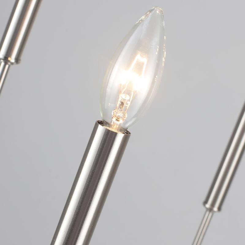 6-Light Candlestick Hanging Linear Chandelier Lighting Ceiling Light for Kitchen Island