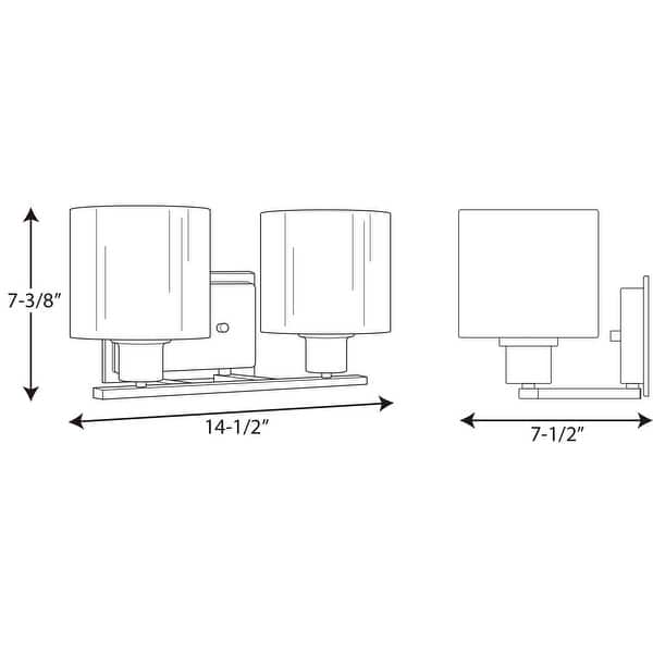 Invite Collection 2-Light Brushed Nickel White Shade New Traditional Bath Vanity Light