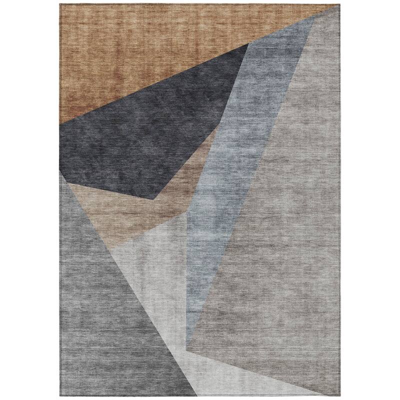 Machine Washable Indoor/ Outdoor Chantille Modern Prism Rug