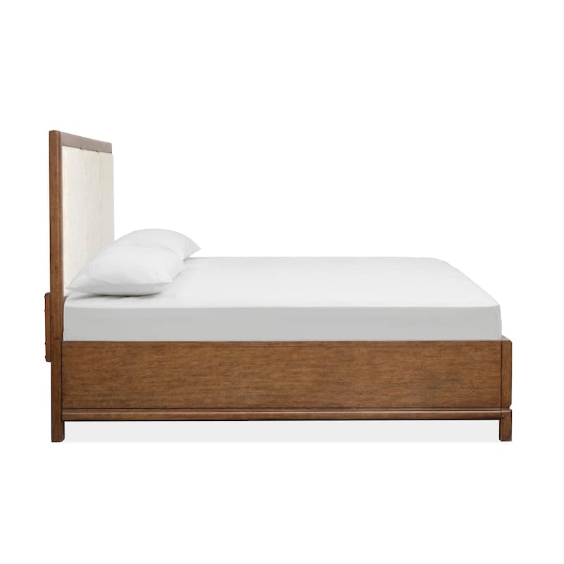 Magnussen Home Ridgefield Russet Upholstered Panel Storage Bed