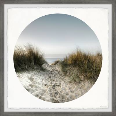 Grassy Sand Dunes Framed Wall Art, Elegant Home Touch - Sophisticated Artwork for Refined Décor
