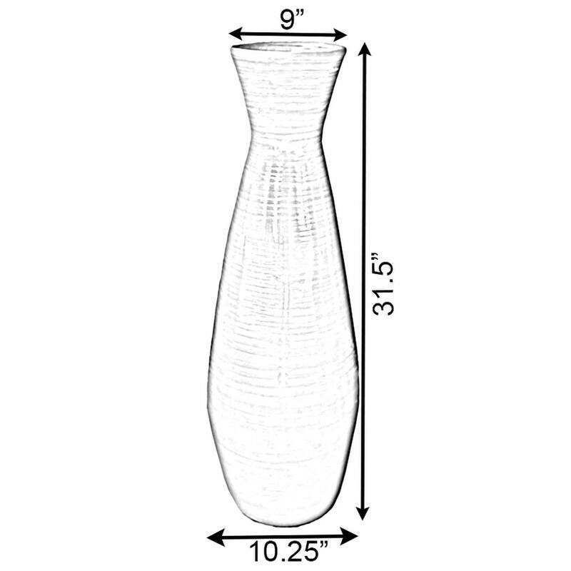 Uniquewise Classic Bamboo Floor Vase Handmade, For Dining, Living Room, Entryway, Fill Up With Dried Branches Or Flowers