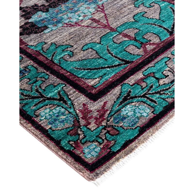 Contemporary Overdyed Wool Hand Knotted Runner - 2' 6" x 10' 0"