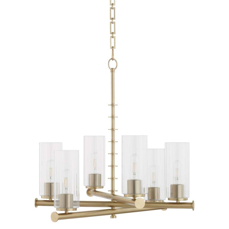 Quorum International 641-6 Mercier 6 Light 26" Wide Chandelier - Aged Brass