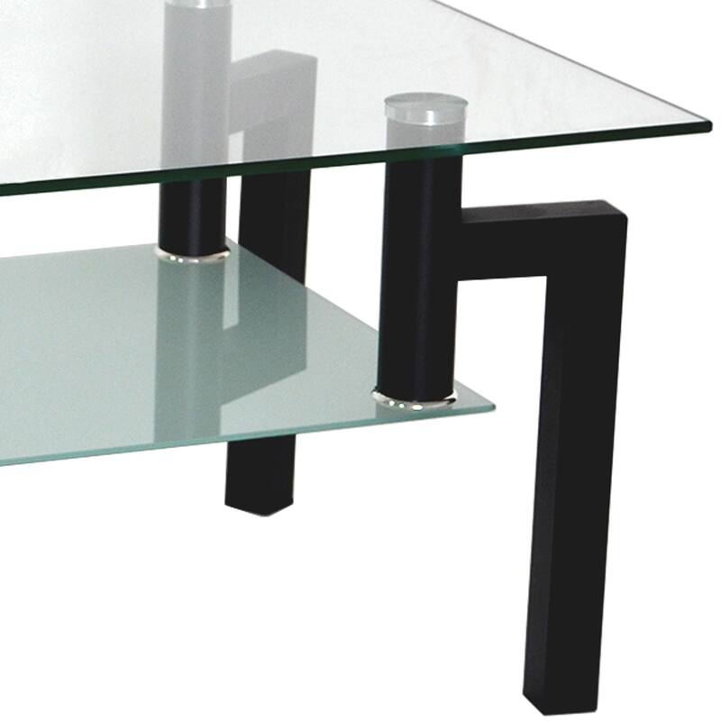 Rectangle Black Glass Coffee Table, Side Center Tables Bed Bath & Beyond 38101594