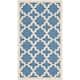 SAFAVIEH Courtyard Dorthey Indoor/ Outdoor Patio Backyard Rug - 2' x 3'7" - Blue/Beige