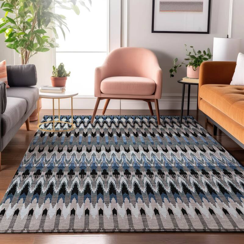 Premium Washable Super Soft Modern Flair Mayfield Rug - Gray - 5' x 7'6"