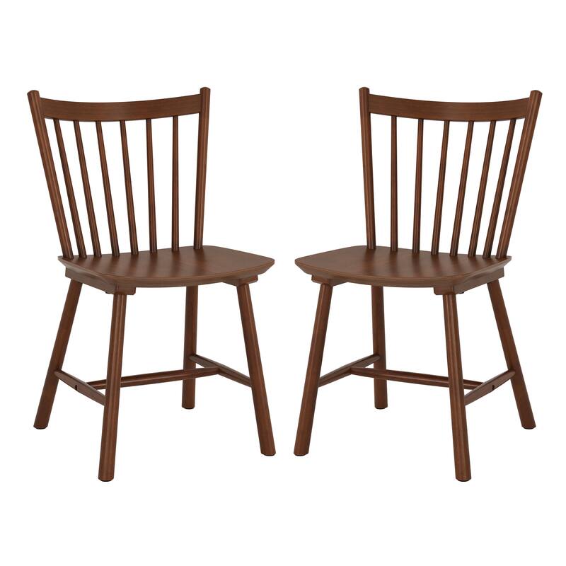 Solid Wood Simple Living Dining Chairs Set of 2 - 18" H