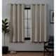 Exclusive Home Forest Hill Woven Room Darkening Blackout Grommet Top Curtain Panel Pair - 52X63 - Linen