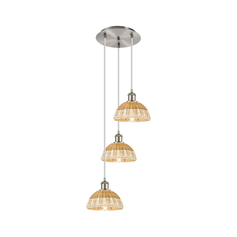 Innovations Lighting Endless Possibilities Ballston - Bristol Natural II - 3 Light 14" Cord Hung Multi Pendant - Brushed Satin Nickel
