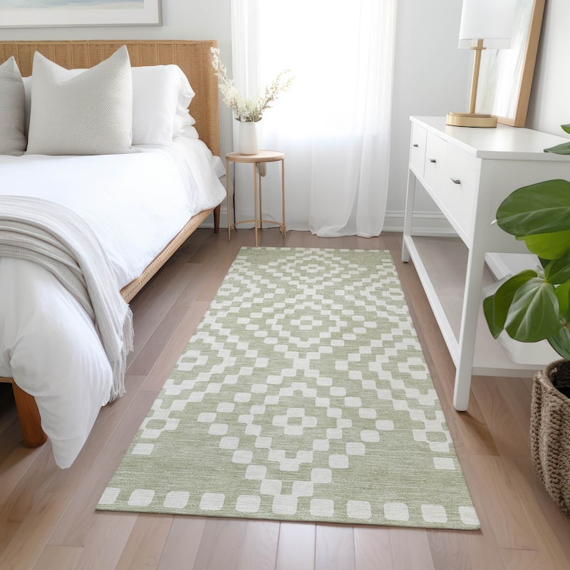 Machine Washable Indoor/ Outdoor Chantille Moroccan Boho Rug