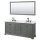 Option Dark Gray / White Carrara Marble Top / Matte Black